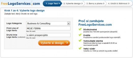 krok 1 - FreeLogoServices